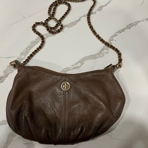 Tory Burch brown leather crossbody bag